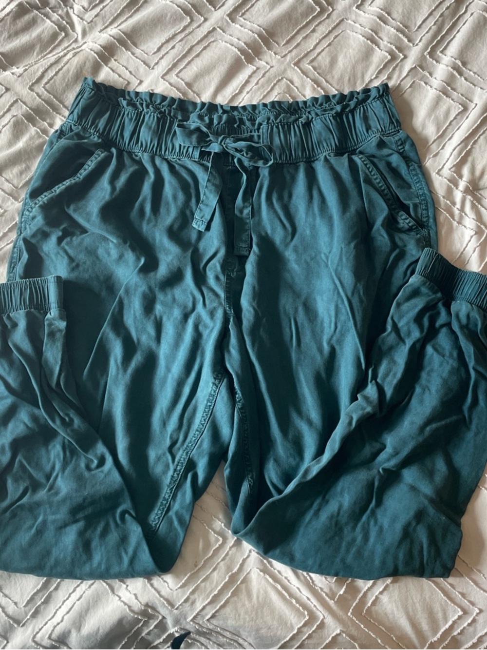 SO Teal Elastic-Waist Jogger Pants
